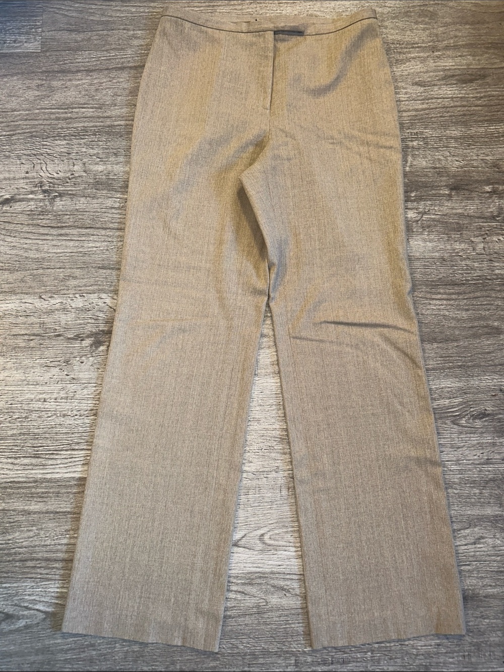 Ann Taylor Stretch Wool Blend Tan Beige Straight Leg Dress Pants Size 10 - Picture 2 of 9